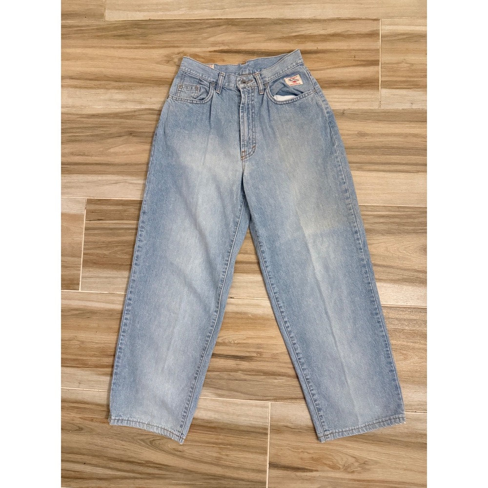 Vintage Benetton Blue Family Jeans Made in Italy Light Wash Wide Leg Denim 40